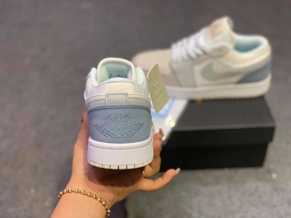 Nike Air Jordan 1 Low Shoes For Man Paris White Sky Grey Football Grey Shoes For Man Women And Boys CV3044-100