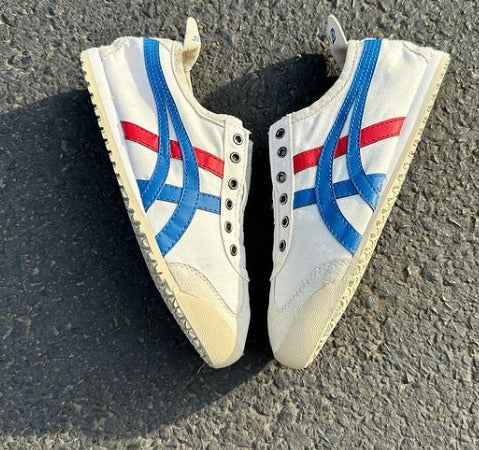 Onitsuka Tiger MEXICO White Blue Red 66 Slip-On Sneakers Casual Shoes For Man And Boys MEX0143