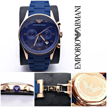 Emporio Armani Blue Chronograph Analog Blue Dial Men's Watch for Man AR5806 Sale Gift