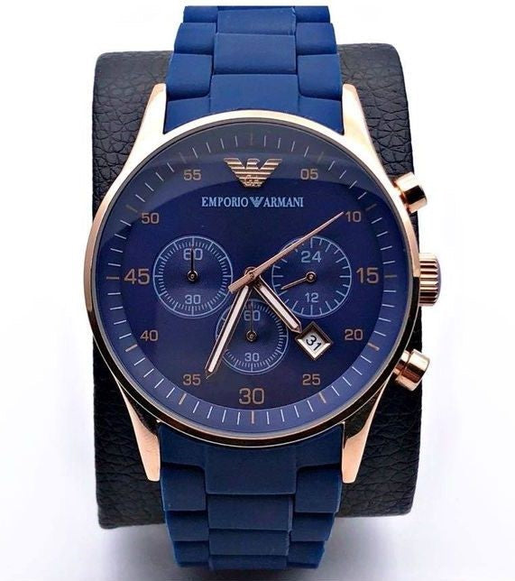 Emporio Armani Blue Chronograph Analog Blue Dial Men's Watch for Man AR5806 Sale Gift