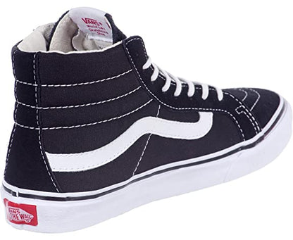 Vans Unisex Sk8-Hi Leather Sneakers Black/White For Men's Or Women's