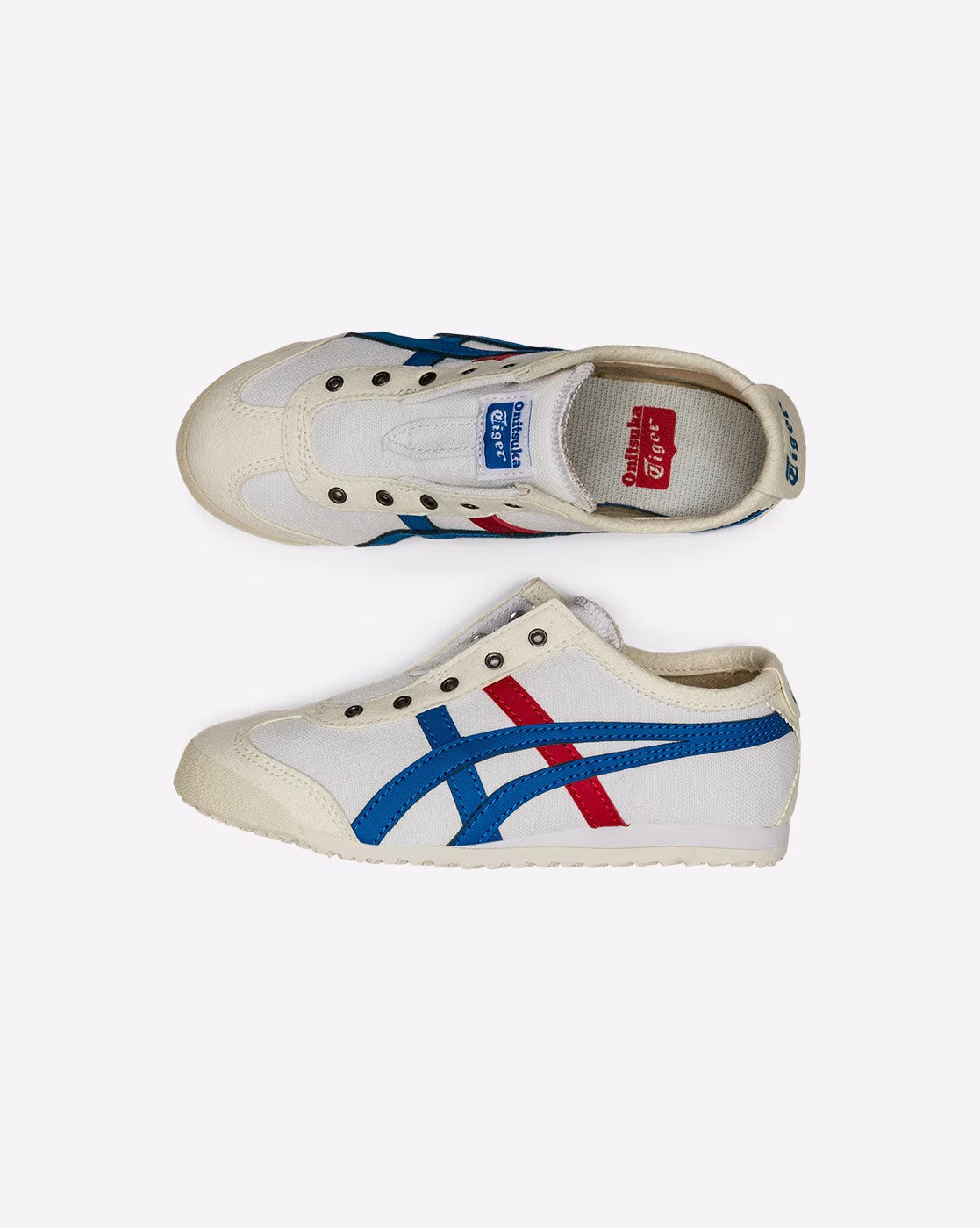 Onitsuka Tiger MEXICO White Blue Red 66 Slip-On Sneakers Casual Shoes For Man And Boys MEX0143