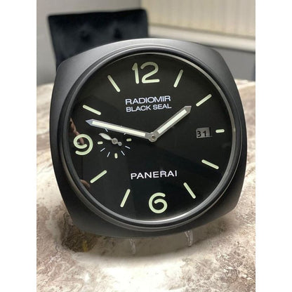 Panerai Metal High Quality Wall Clock Black Case with Black Dial Luxury Stainless Steel Metal Wall Clock For Royal Home  PR-WC-911