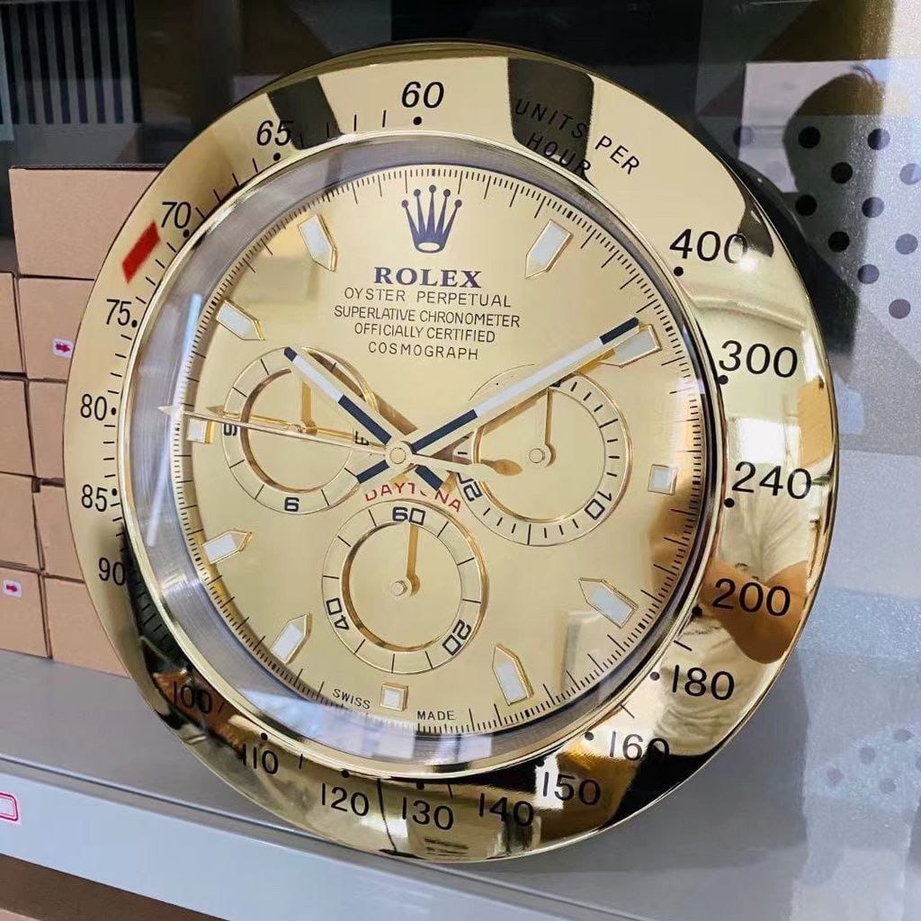 Rolex Limited Edition Luxury Stainless Steel Metal Wall Clock For Royal Home &amp; Bungalow's, Wall Clock, Diameter - 35 cm, RLX-WC-912