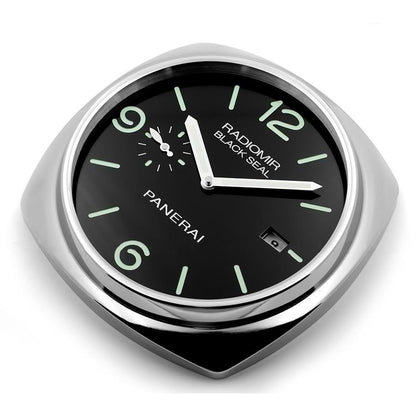 Panerai High Quality Silver Case with Black Dial Wall Clock Stainless Steel Metal Wall Clock PR-WC-909