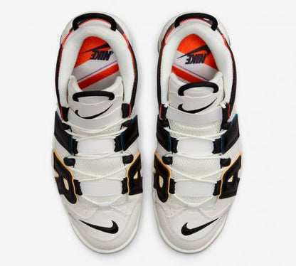 Nike Air More Uptempo Trading Cards Sail Black Team Orange Color Shoes For Boys And Girls DM1297-100