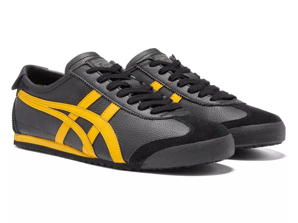 Onitsuka Tiger MEXICO Black Yellow 66 Slip-On Sneakers Casual Shoes For Man And Boys 1183A201-003