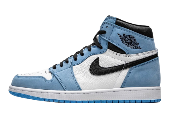 Nike Air Jordan 1 Retro High White University Blue Black Shoes For Man And Boys 555088-134