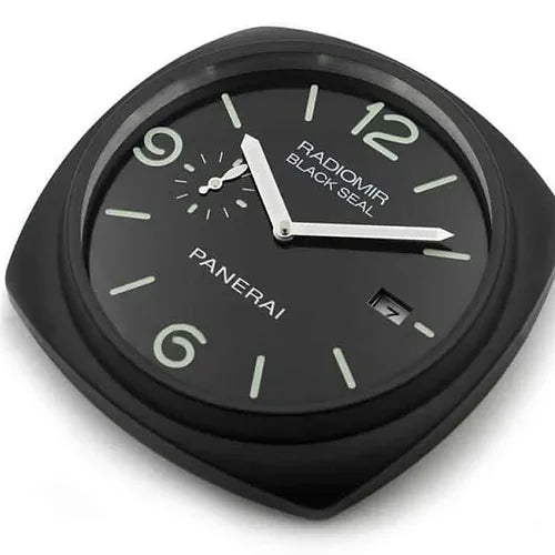 Panerai Metal High Quality Wall Clock Black Case with Black Dial Luxury Stainless Steel Metal Wall Clock For Royal Home  PR-WC-911